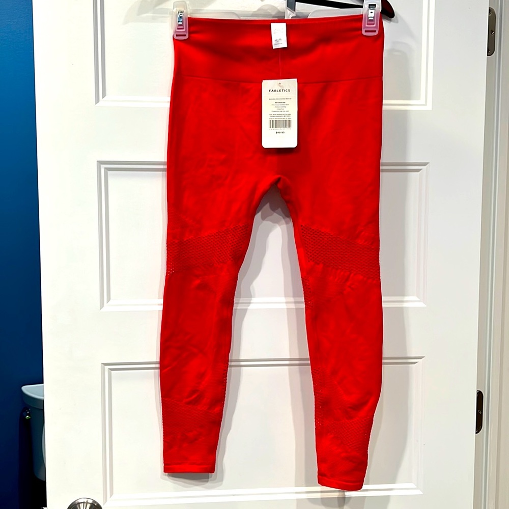 Fabletics leggings high waisted red
